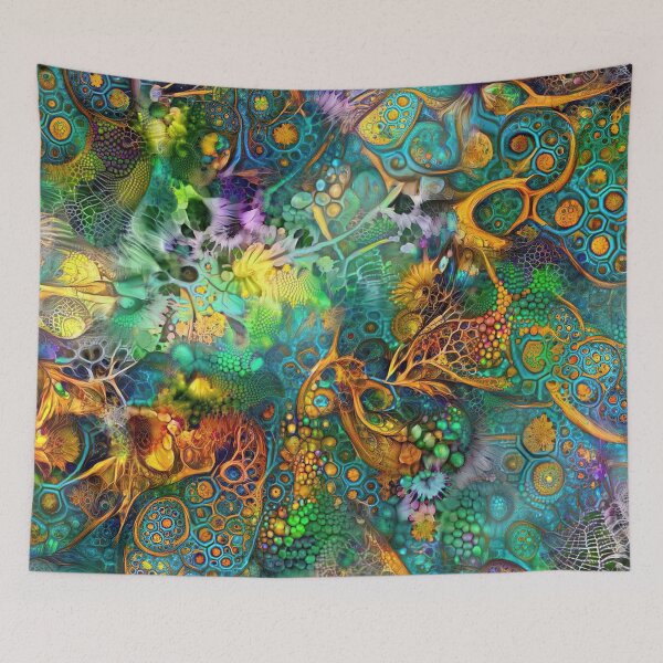 Item preview, Deepdream floral fractalize abstraction designed and sold by blackhalt.