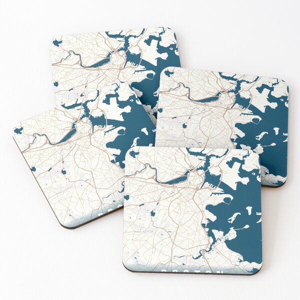 Item preview, mapa de la ciudad de boston designed and sold by TwoRabbits.