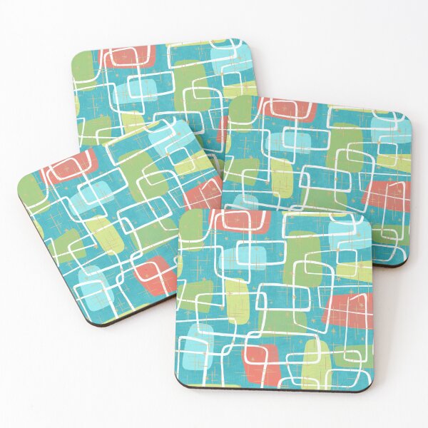 Item preview, Atomic MCM Grid in Surfside designed and sold by Raqilu Designs.