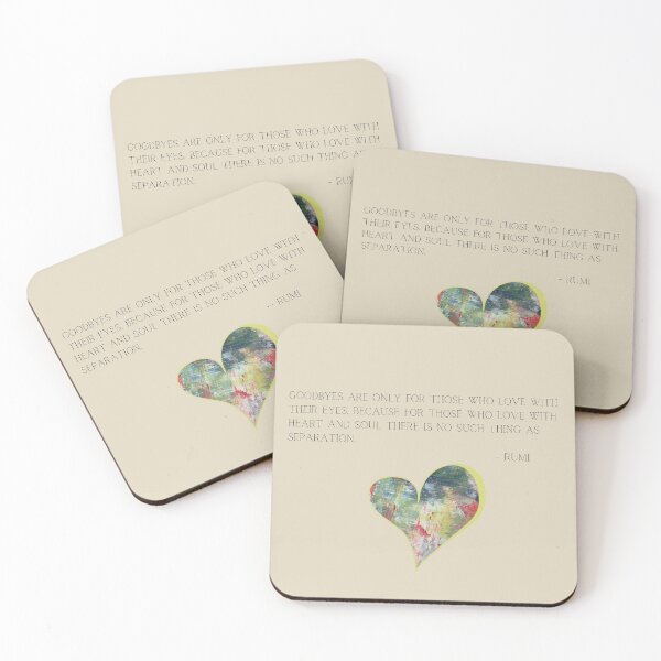 Item preview, Goodbyes - Rumi Typography and Painted Heart by Christie Olstad designed and sold by Christie Olstad.