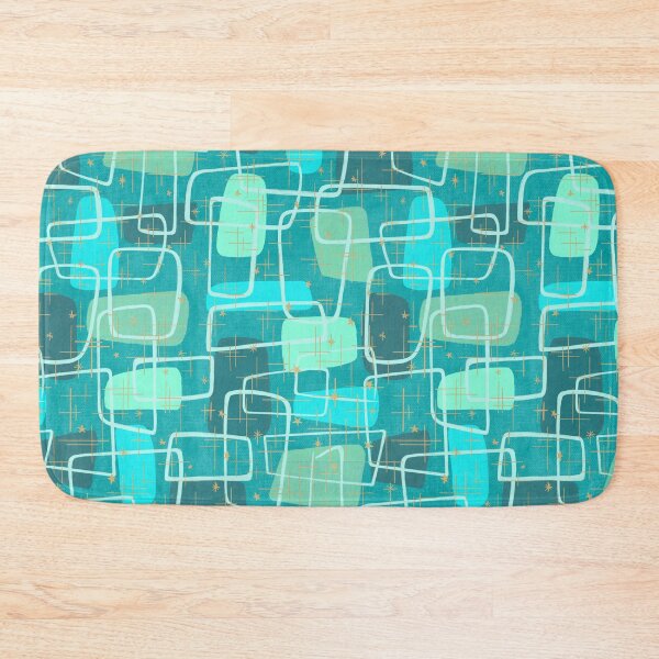 Item preview, Atomic MCM Grid in Deep Ocean designed and sold by Raqilu Designs.