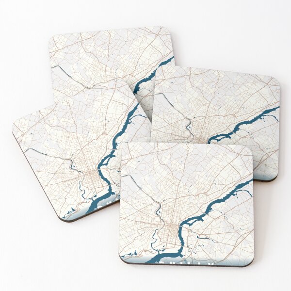 Item preview, Philadelphia City Map - Vintage Style Art Print designed and sold by TwoRabbits.