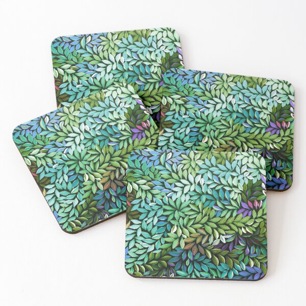 Item preview, Australian Aboriginal Art Medical Leaves Turquoise Green designed and sold by GhostGumDesigns.