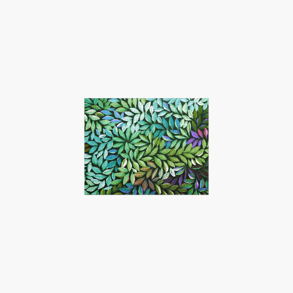 Australian Aboriginal Art Medical Leaves Turquoise Green Jigsaw Puzzle
