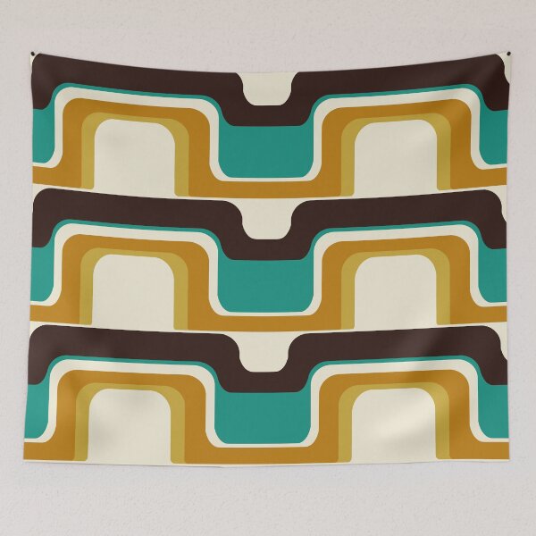 Item preview, Mid-Century Modern Meets 1970s Teal designed and sold by MonstersMashU.
