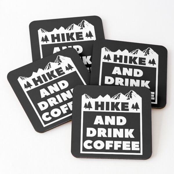 Item preview, Hike And Drink Coffee - Mountain Hiking & Coffee Drinking designed and sold by Presto Prints Design.