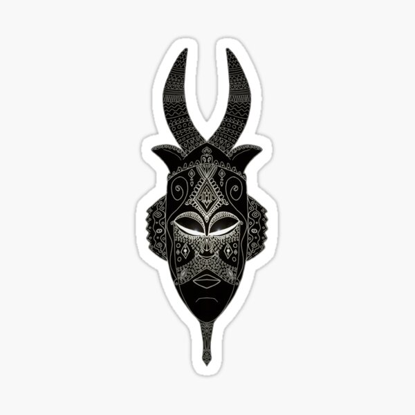 Aperçu de l'œuvre Masque tribal cornu créée et vendue par barruf.