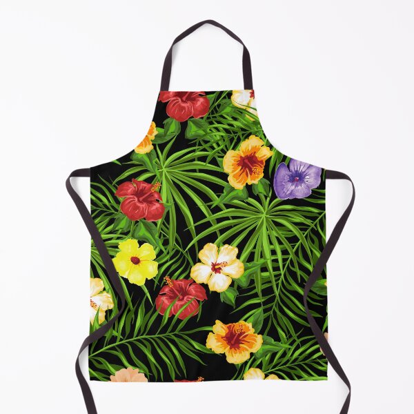Item preview, Beautiful Exotic Jungle Palm Leaves with Vibrant Hibiscus Flowers designed and sold by DaughterofYah.