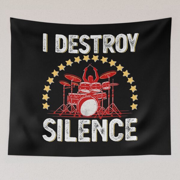 Item preview, Funny Drums Gifts I Destroy Silence Percussion for Drummers designed and sold by Peterson51.