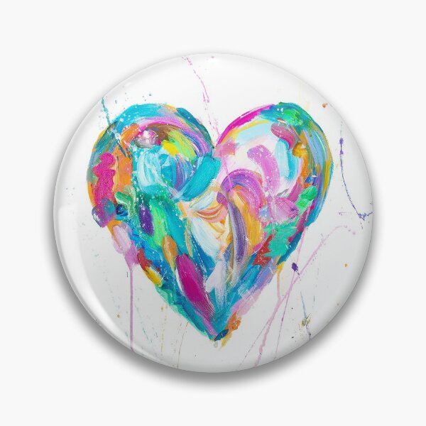 Item preview, Abstract Heart Print, Heart Artwork, Multicolor Heart Decor, Shabby Chic Heart designed and sold by jasonsauve.