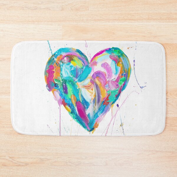 Item preview, Abstract Heart Print, Heart Artwork, Multicolor Heart Decor, Shabby Chic Heart designed and sold by jasonsauve.