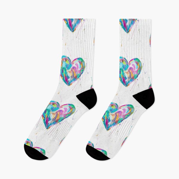 Item preview, Abstract Heart Print, Heart Artwork, Multicolor Heart Decor, Shabby Chic Heart designed and sold by jasonsauve.