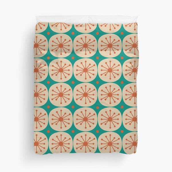 Item preview, Atomic Retro Dots Geo Pattern in Mid Mod Orange, Beige, and Turquoise Teal designed and sold by kierkegaard.