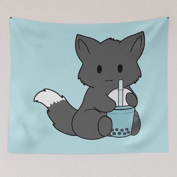 Item preview, Bubble Tea Black Fox designed and sold by BiscuitSnack.