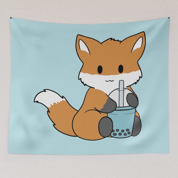 Item preview, Bubble Tea Fox designed and sold by BiscuitSnack.