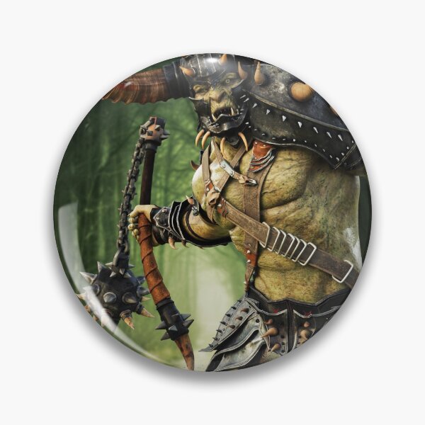 Item preview, Savage Orc Brute running into battle wearing traditional armor and equipped with a flail weapon designed and sold by DigitalStorm.