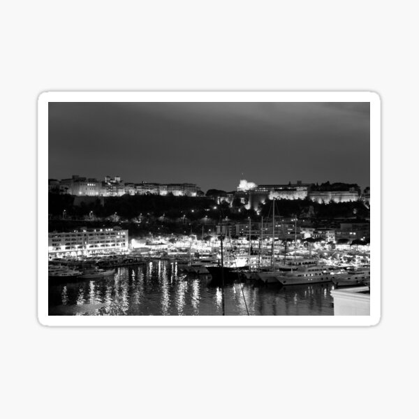 Monaco palace and bay Sticker