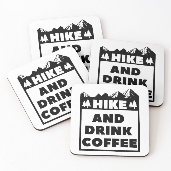 Item preview, Hike And Drink Coffee - Mountain Hiking & Coffee Drinking designed and sold by Presto Prints Design.