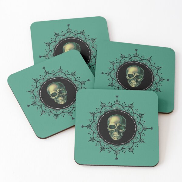 Item preview, Gothic Green Skull print designed and sold by DemonicGloom.