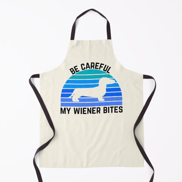 Item preview, Be Careful, My Wiener Bites Funny Dachshund Dog Owner - black designed and sold by MixedBagMerch.