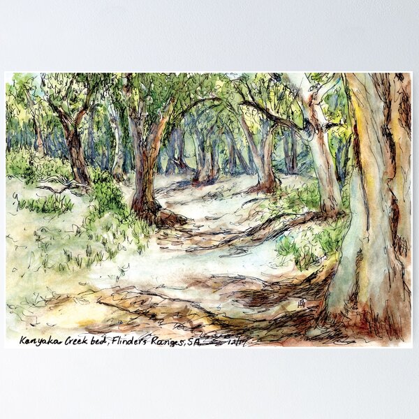 Item preview, Australian Scene - Kanyaka Creek bed, Flinders Ranges, SA, Aus. designed and sold by Anne Huth.