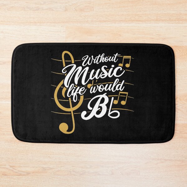 Item preview, Without Music Life Would B Flat II - Funny Music Quotes T-Shirt designed and sold by momenus.