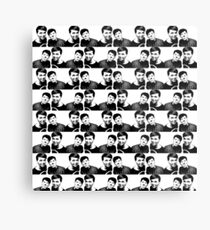 Black and white repeat pattern Metal Print