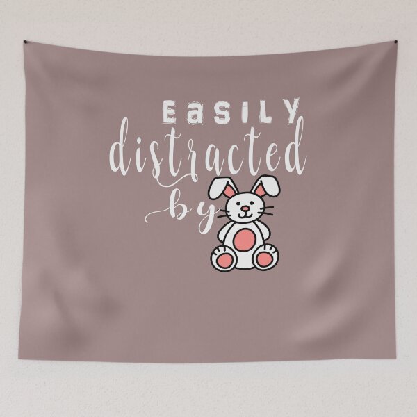 Item preview, Copy of easily distracted by rabbits designed and sold by ishako online.