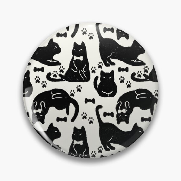 Item preview, Patrón de pajarita de gatito negro designed and sold by AshHamilton.