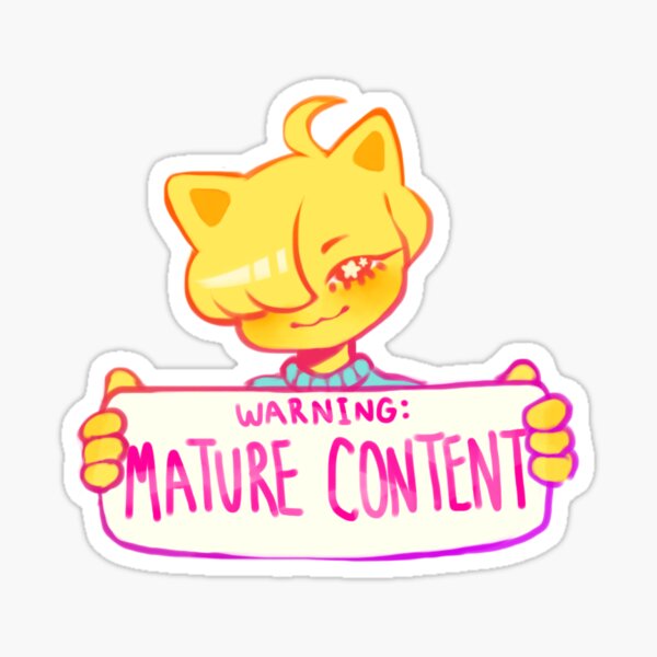 mature content label Sticker