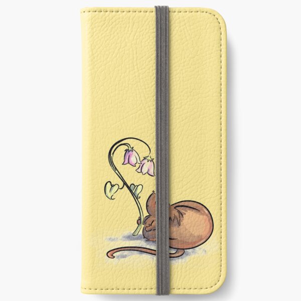 Mouse with Flowers iPhone Wallet