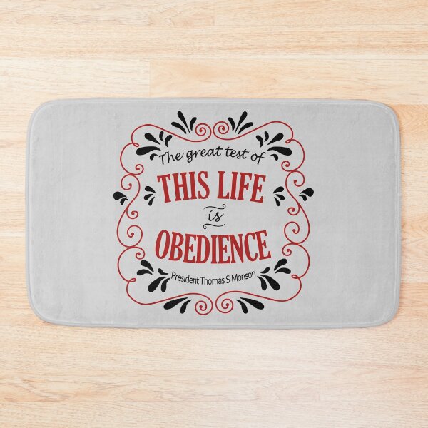 Item preview, The greatest test of this life is obedience - Black designed and sold by Heather Walton.