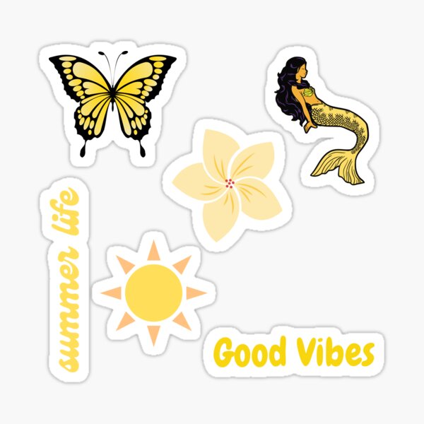 Yellow summer pack Sticker