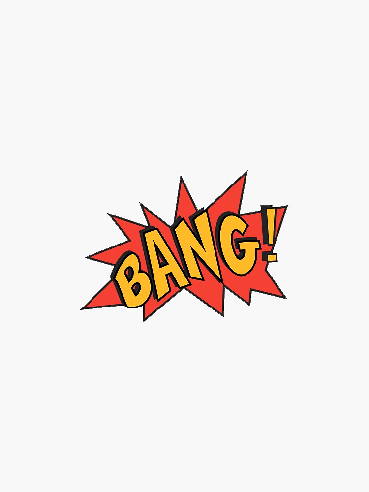 “Bang!” Sticker for Sale by nicicky | Redbubble