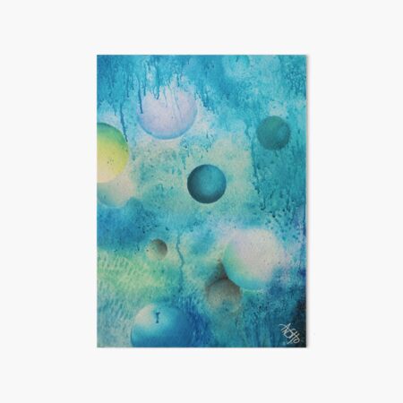 blue spheres and tears VIIa Art Board Print