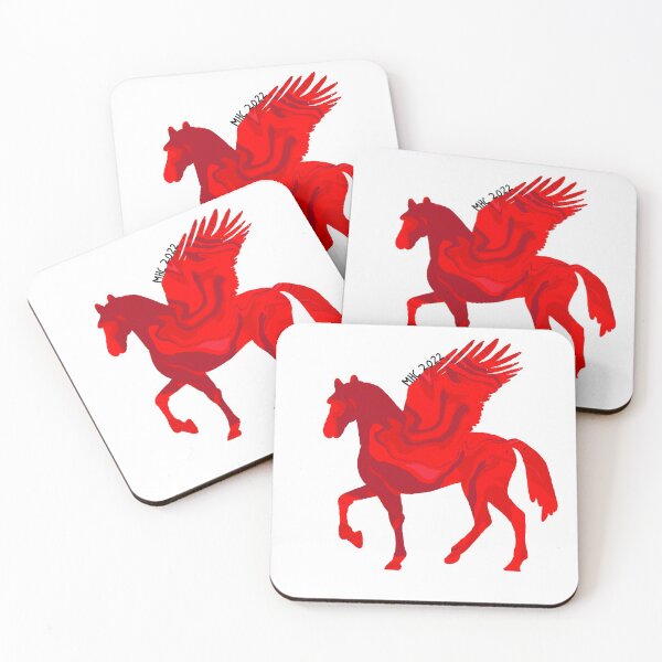 Item preview, Mount Holyoke 2022 Marbled red Pegasus designed and sold by Vivi Corre.