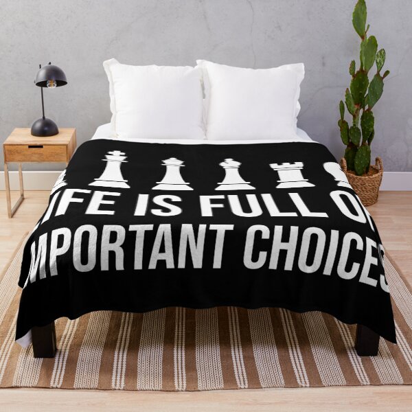 Item preview, Funny Life Is Full Of Important Choices - Chess designed and sold by Heedee Design.