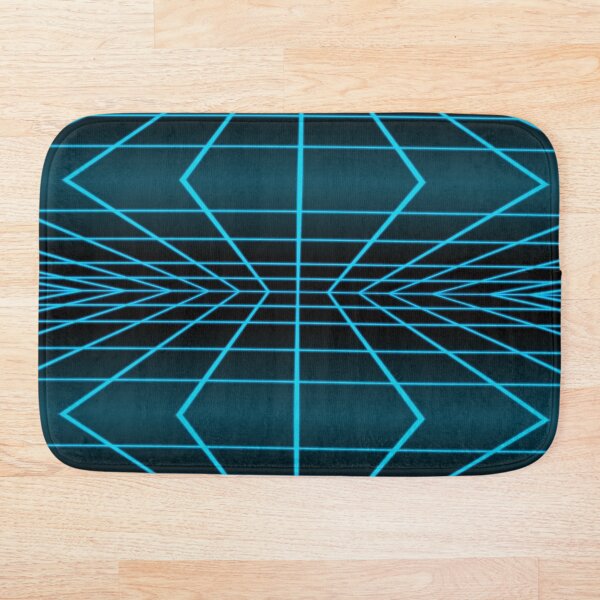 Aperçu de l'œuvre Motif de grille bleu rétro des années 80 créée et vendue par Punderstandable.