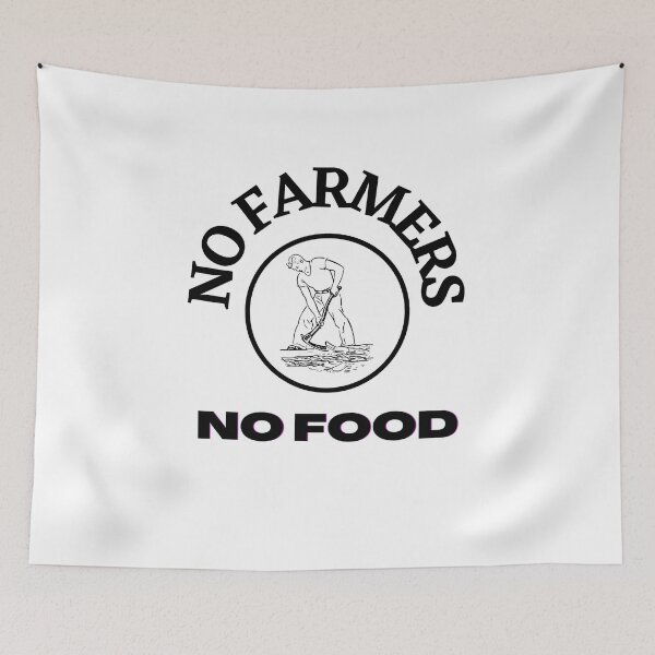 Item preview, No Farmers, No Food For Us designed and sold by doodle3Dandy.