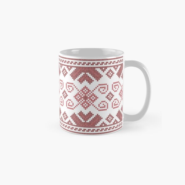 Item preview, Palestinian Jordanian Traditional Realistic Embroidery Tatreez Art Design #11 red designed and sold by Chadi Bahij.