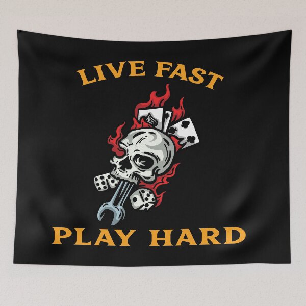 Item preview, "Live Fast Play Hard"  designed and sold by Sinfamous.