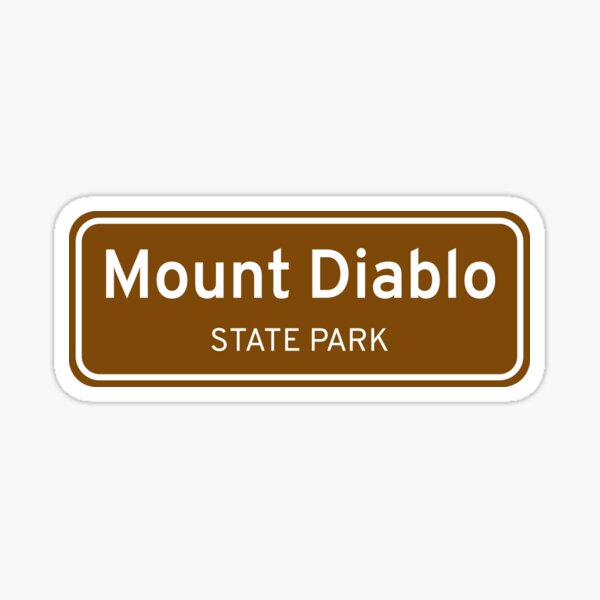 Mount Diablo California Parks Street Sign Sticker