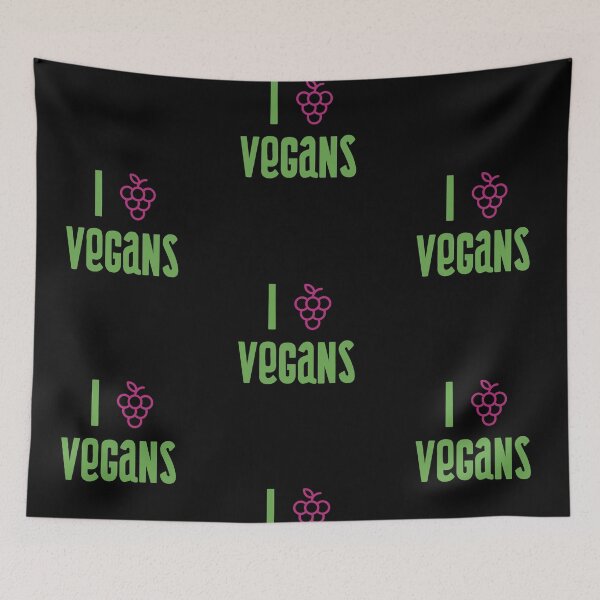Item preview, I Love Vegans Veganuary  designed and sold by FitFabFunny.