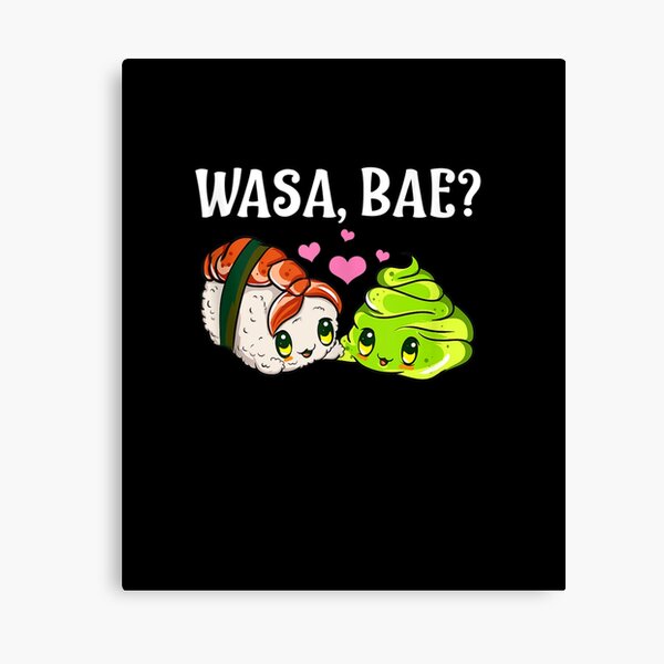 Wasa-Bae-Funny-Sushi-And-Wasabi-Gift-Tank-Top Canvas Print