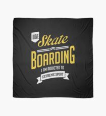 I Love Skateboarding Extreme Sport Scarf