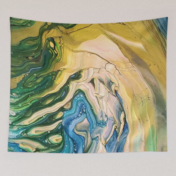 Item preview, Summer  Forest Abstraic fluid art  designed and sold by crgart.