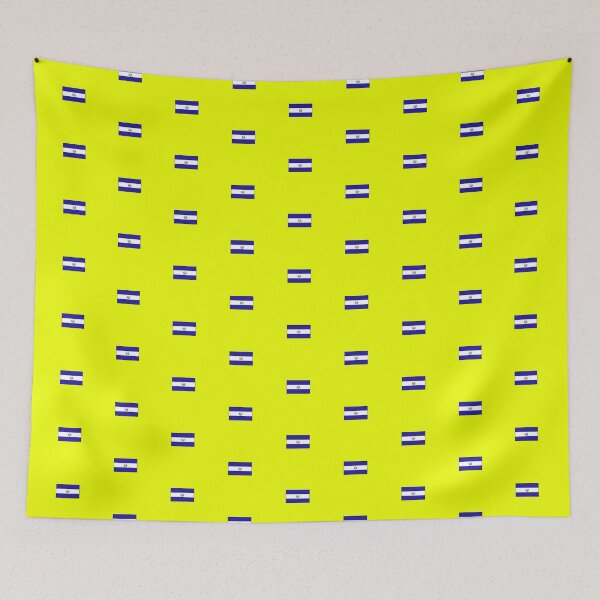 Item preview, El Salvador Flag on Yellow Background designed and sold by Shaxspere.