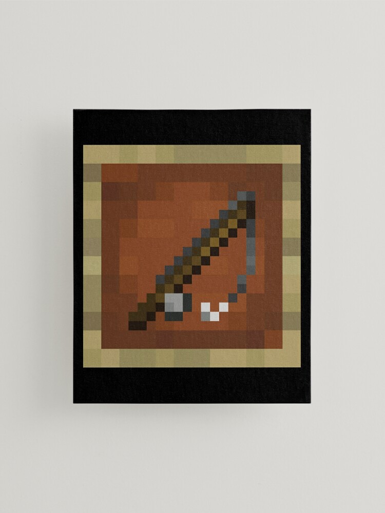 Minecraft Item Fishing Rod Mounted Print for Sale by Saikishop