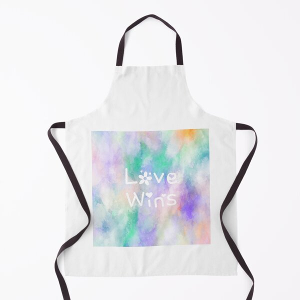 Item preview, Love Wins Rainbow Watercolor Square Hippie Text designed and sold by everything4eva.