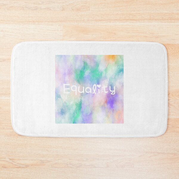 Item preview, Equality Rainbow Watercolor Square Hippie Text designed and sold by everything4eva.